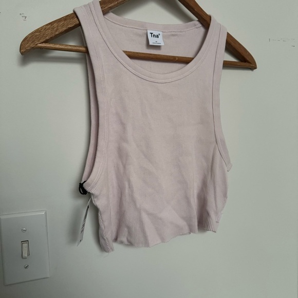 NWT Tna Women's Ribbed Tank Top Cropped- Light Purple M - Picture 3 of 6